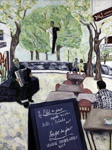Montmartre, 2017 (akryl på duk) av Deborah Eve Alastra