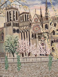 Notre Dame Doves, 2018 (akryl på duk) av Deborah Eve Alastra