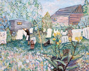 On the Line, 2024 (akryl på duk) av Deborah Eve Alastra