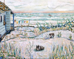 The Wild Coast, 2024 (akryl på duk) av Deborah Eve Alastra