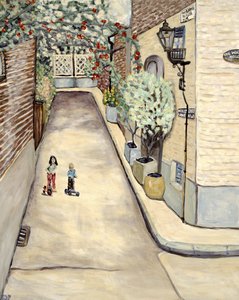 Watch House Hampstead, 2017 (akryl på duk) av Deborah Eve Alastra