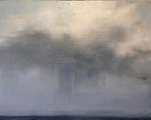 Storm över vatten, 2021 (olja på duk)