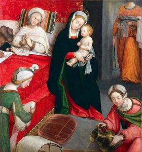 Johannes Döparens födelse, av svaranden Ferrari (1480-ca 1540)
