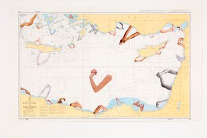Protected Waters, 2016 (collage på sjökortet)