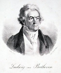 Ludwig van Beethoven (1770-1827) 1824 (litho) av Deker Deker