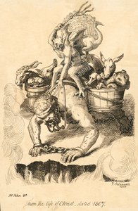 Man blir riden av en demon (gravyr) av Delamotte Delamotte