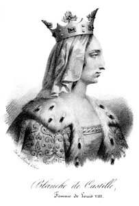 Blanche av Kastilien, hustru till Ludvig VIII av Frankrike, 1800-talet.
