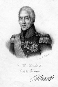 Karl X, kung av Frankrike, 1800-talet.