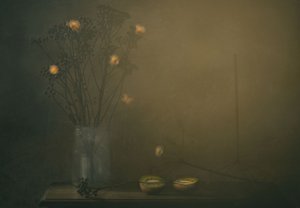 Eteriskt botaniskt stilleben av Delphine Devos