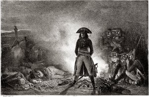 Napoleon Bonaparte campar bland sina soldater 1796 under det italienska fälttåget