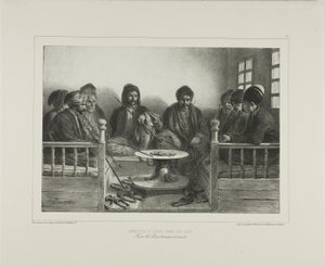 Armenier och tartarer på ett kafé av Denis Auguste Marie Raffet