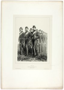 Artillerimän, från Souvenirs of Italy: Rome Expedition av Denis Auguste Marie Raffet