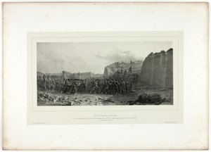 Överfall och intagande av bastion nr. 6, från Memories of Italy: Rome Expedition av Denis Auguste Marie Raffet