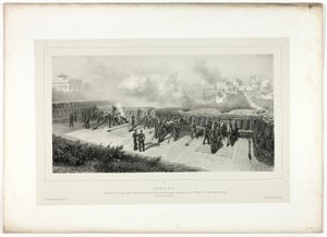 Batteri nr.10, från Souvenirs of Italy: Rome Expedition av Denis Auguste Marie Raffet