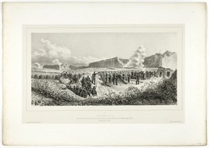 Batteri nr.14, från Souvenirs of Italy: Rome Expedition av Denis Auguste Marie Raffet