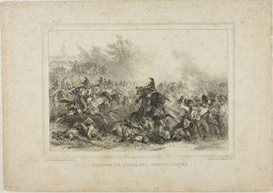 Avgång för republikanska husarerna av Denis Auguste Marie Raffet