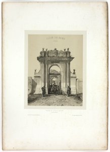 Gå in i Villa Santucci, från Souvenirs of Italy: Expedition från Rom av Denis Auguste Marie Raffet