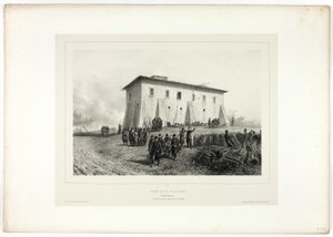 House of Six Green Shutters, från Memories of Italy: Expedition från Rom av Denis Auguste Marie Raffet