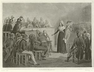 Marie Antoinette vid revolutionsdomstolen av Denis Auguste Marie Raffet