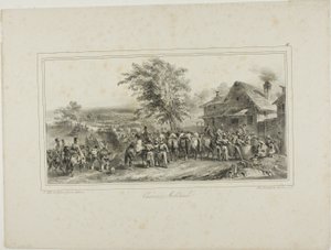 Militärkonvoj av Denis Auguste Marie Raffet