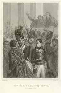 Napoleon Bonaparte omgiven av medlemmar av de femhundras råd