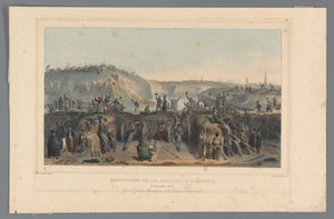 Overgave van de Citadel van Antwerpen, 1832 Överlämnande av Citadellet i Antwerpen (titel på objekt) Ritningar gjorda från naturen vid belägringen av Citadellet i Antwerpen av Raffet (serietitel på objekt)