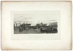Den franska armén landar vid Civita-Vecchia, 25 april 1849, från Souvenirs of Italy: Expedition to Rome av Denis Auguste Marie Raffet