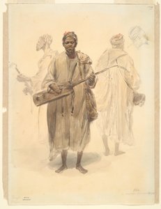 En morisk gatumusiker? Tangier (en morisk gatumusiker i Tanger) av Denis Auguste Marie Raffet