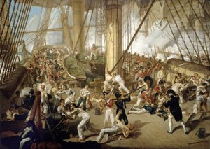 Horatio Nelsons (1758-1805) fall i slaget vid Trafalgar den 21 oktober