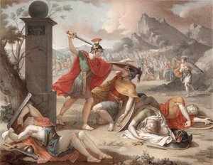 Denis-Sébastien Leroy - Slaget mellan Horatii och Curatii - 1798 CROP av Denis Sebastien Leroy