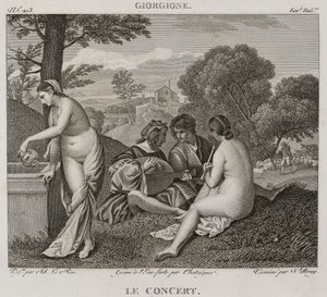 Denis-Sébastien Leroy, Antoine-Claude-François Villerey och Chataigner - Konserten, efter Giorgione - 1802-1815 av Denis Sebastien Leroy