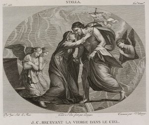 Denis-Sébastien Leroy, Antoine-Claude-François Villerey et Lerouge - Jesus Kristus tar emot Jungfru Maria i himlen, efter Jacques Stella - 1802-1815