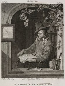 Denis-Sébastien Leroy, Chataigner och Dambrun - Kemisten i meditation, efter Gabriel Metsu - 1802-1815 av Denis Sebastien Leroy