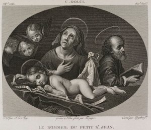 Denis-Sébastien Leroy, Lerouge et Langlois jeune - Lille Sankt Johannes sömn, efter Carlo Dolci - 1802-1815 av Denis Sebastien Leroy