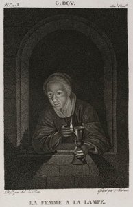 Denis-Sébastien Leroy et Mécou - Kvinna med lampa, efter Gerrit Dou - 1802-1815