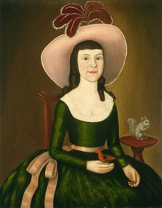 Miss Denison från Stonington, Connecticut, möjligen Matilda Denison, ca. 1790 av Denison Limner