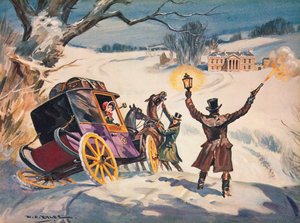 En vagn som fastnat i snön
