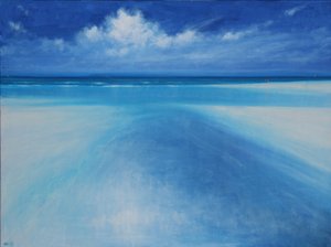 At Low Tide, 2017 (Oil on Canvas) av Derek Hare