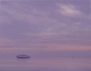 Fiskebåt på Vembanad Lake, Kerala av Derek Hare