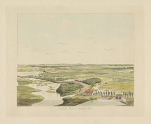 Utsikt över landskapet öster om Nijmegen Till öst (titel på objekt) Utsikter runt staden Nijmegen (serietitel) Gelderland panorama eller rund vy från livet på Belvedere i Nymegen (serietitel)