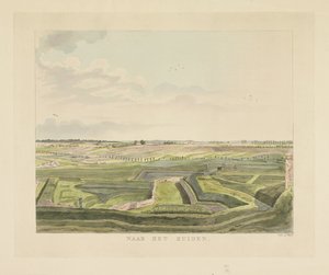 Utsikt över landskapet söder om Nijmegen I söder (titel på objekt) Utsikter runt staden Nijmegen (serietitel) Gelderland panorama eller rund vy från livet på Belvedere i Nymegen (serietitel)