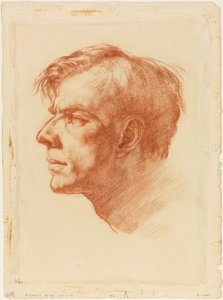 Porträtt av John Fothergill, ca 1907 (sanguine på papper) av Derwent Lees