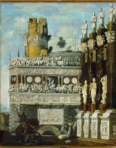 "Imaginary Architecture" (olja på duk) av Desiderio Monsu