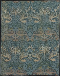 Panel med titeln Peacock and Dragon av Designed by William Morris