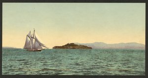 Alcatraz och Golden Gate, San Francisco av Detroit Photographic Co.