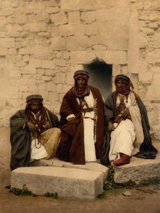 Beduiner i Jordandistriktet, Heliga landet av Detroit Photographic Co.