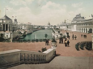 Grand Court, Trans-Mississippi Exposition, 1898 av Detroit Photographic Co.