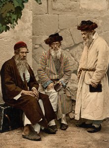 Typer av judar i Jerusalem, heliga landet, ca 1890-c.1900 (fotokromtryck)