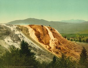 Jupiter Terrace, Yellowstone Park, ca 1902 (photochrom)