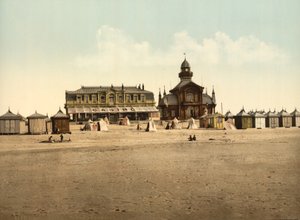 Strand och kasino, Calais, Frankrike, ca 1900 av Detroit Publishing Co.